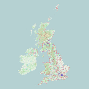 The National Cycle Network map